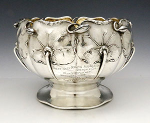 Shreve lily pad sterling silver bowl